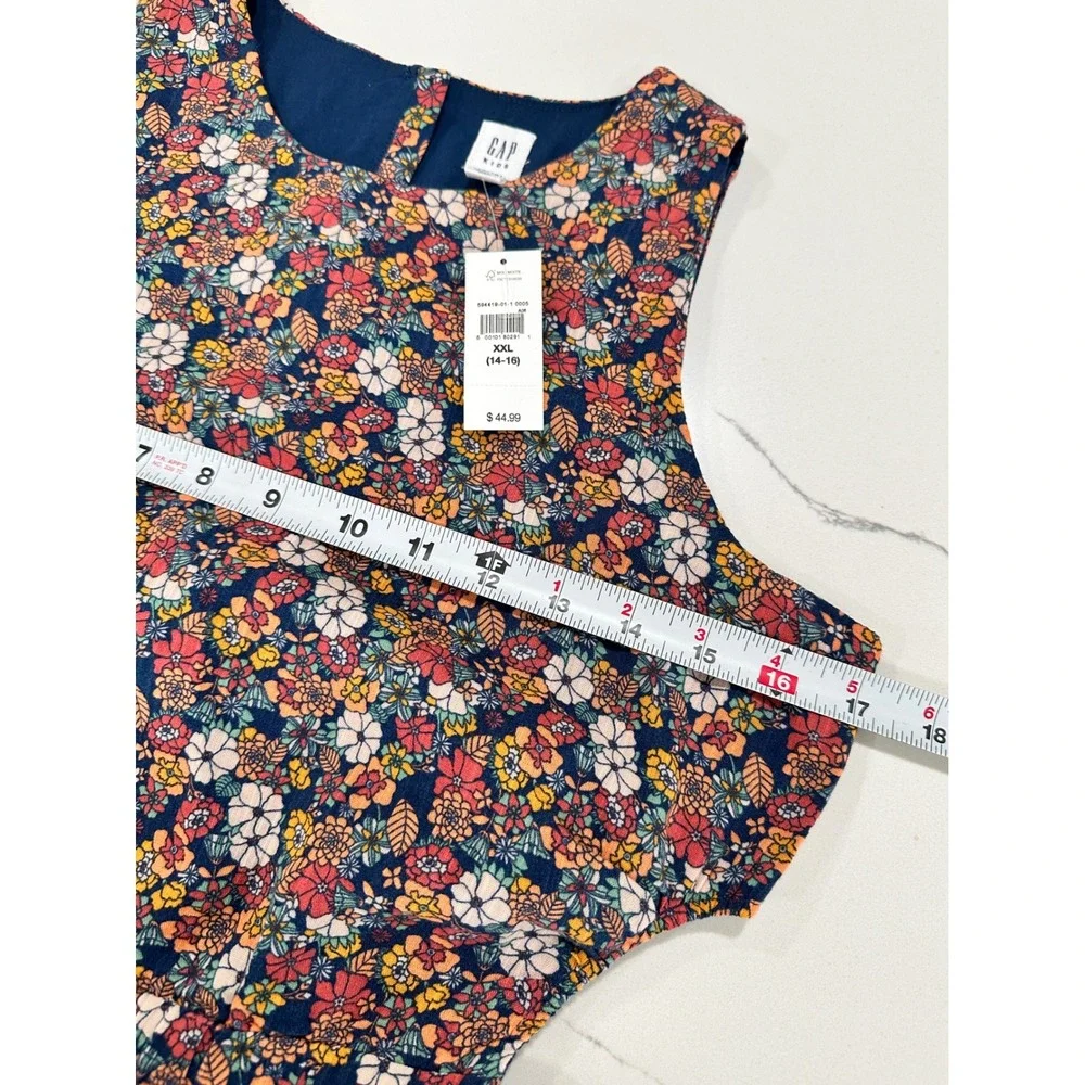 Gap Kids Girls XXL 14-16‎ Floral Cut-Out Sleeveless Dress Multi-Color